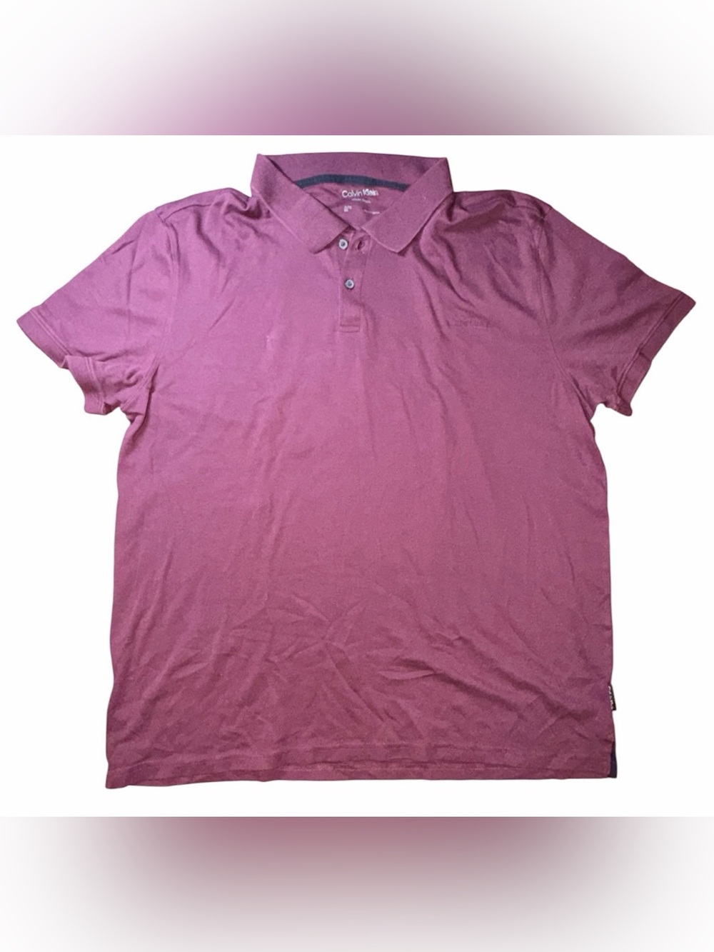 🔥 Calvin Klein Mens Sz XL 100% Cotton Liquid Touch Polo 🔥